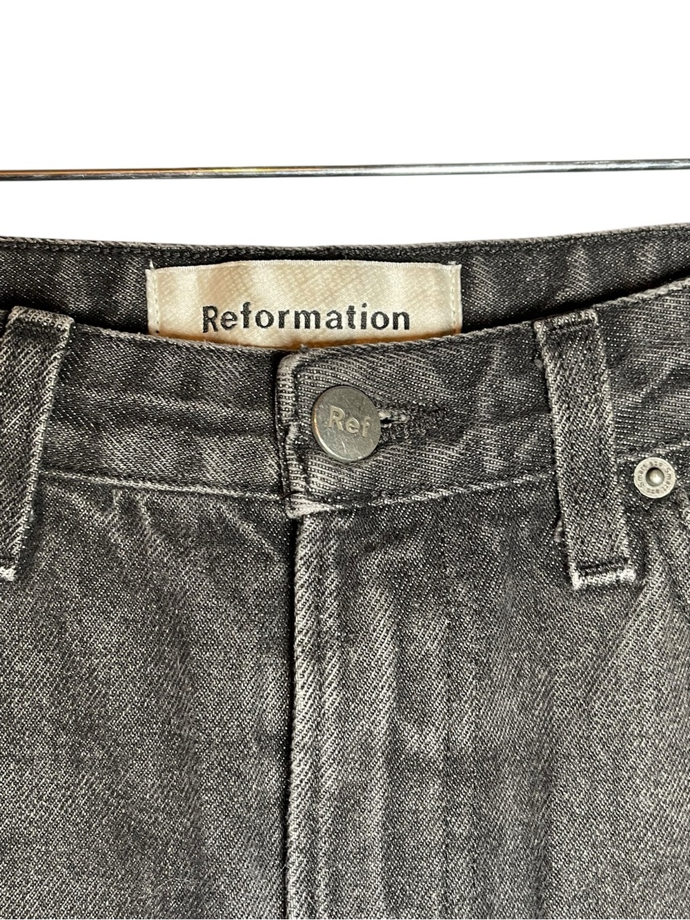 Reformation Julia‎ High Rise Cigarette Straight Leg Jeans Charcoal Size 29 - Picture 6 of 14